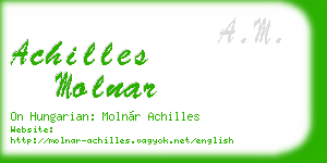achilles molnar business card