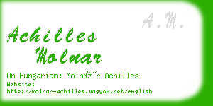 achilles molnar business card